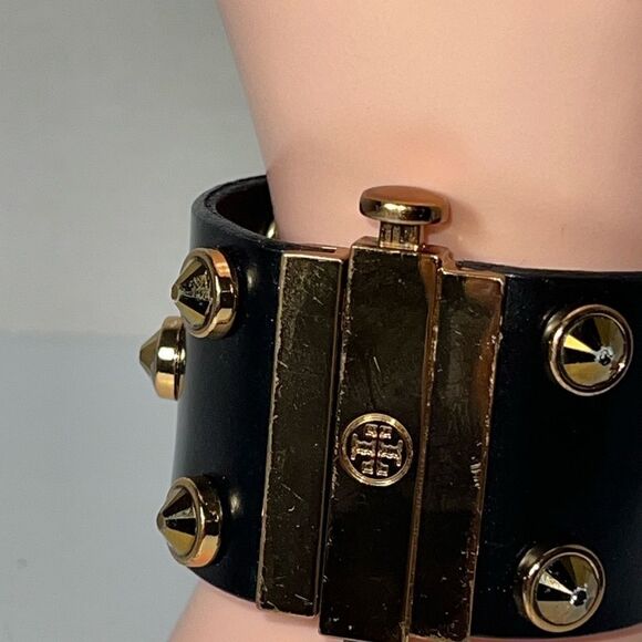 Authentic Tory Burch Leather Cuff Bracelet - Picture 1 of 6